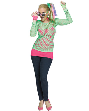 Instant Era 80s Pop Star Sunglasses Earrings Glovelets and Hair Accessories Kit