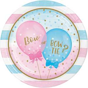 Gender Reveal Balloons Dinner Plates Paper 22cm Pack of 8
