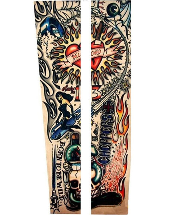 Ed Sheeran Adults Wig Glasses and Tattoo Sleeves Kit