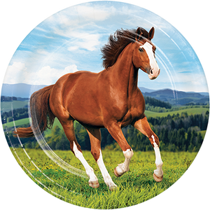 Horse and Pony Dinner Plates Paper 22cm Pack of 8