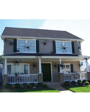 Black Hairy Spider with Posable Legs 1m