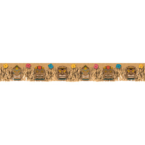 Vintage Tiki Fringe Plastic Banner