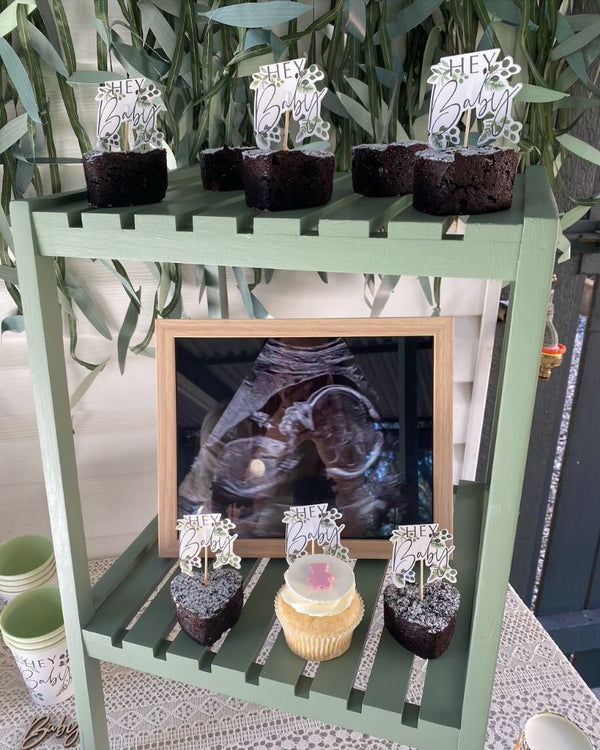 Botanical Baby Hey Baby Botanical Cupcake Toppers Pack of 12