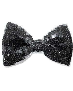 Black Sequined Bow Tie