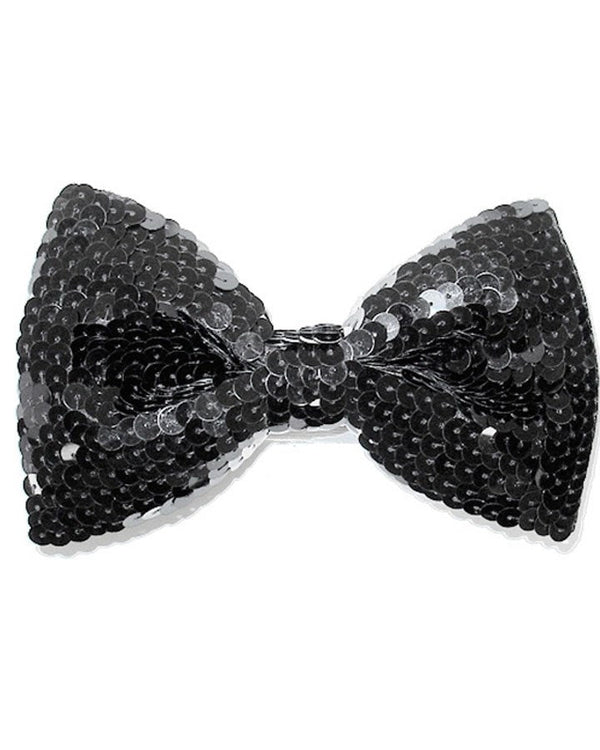 Black Sequined Bow Tie