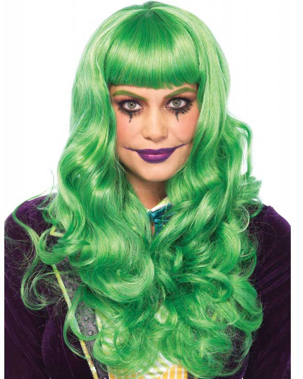 Misfit Long Wavy Green Wig
