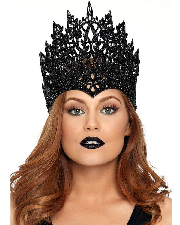 Glitter Die Cut Crown with Jewel Accent