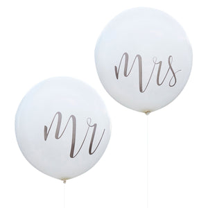 Rustic Country Balloons - 36in - Mr And Mrs Pack of 2
