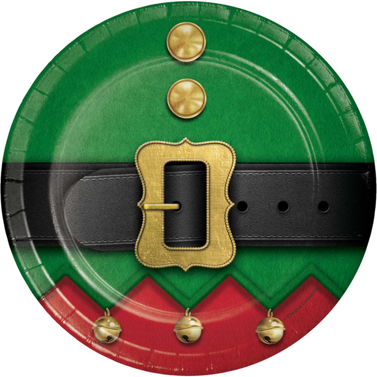 Santas Suit Lunch Plates Paper 18cm Pack of 8