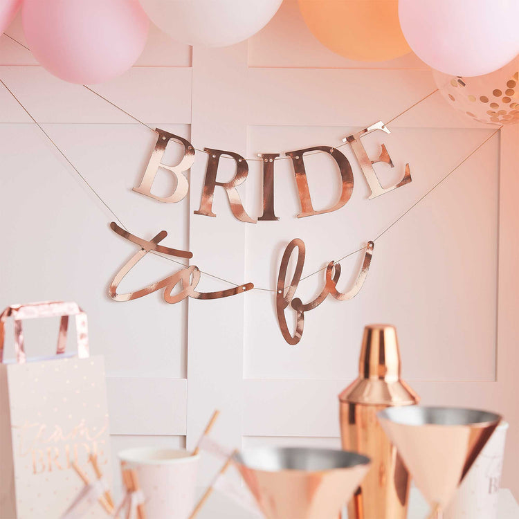 Hen Party Rose Gold Bride To Be Bunting