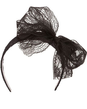 Awesome 80s Lace Headband with Bow