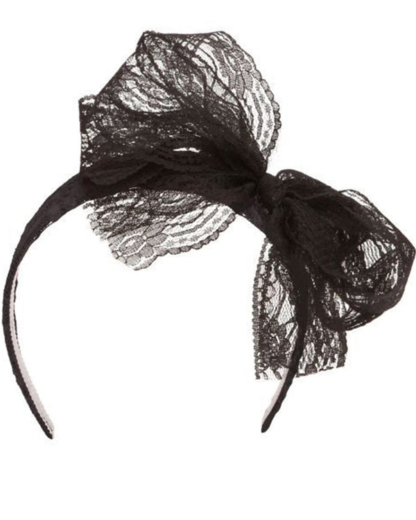Awesome 80s Lace Headband with Bow