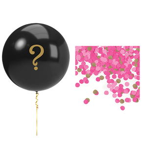 Gender Reveal Balloons Pink Balloon Kit 90cm Latex Balloon, 28g Confetti, Ribbon & Funnel