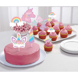 Unicorn Party Cake Topper Kit Pack of 12