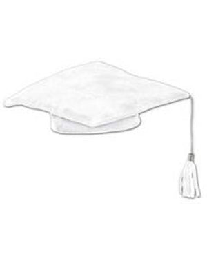 White Plush Graduation Mortar Board