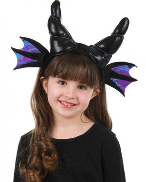 Black Dragon Horns Plush Headband