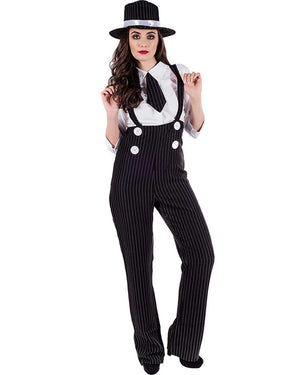 20s Black Lady Gangster Womens Costume