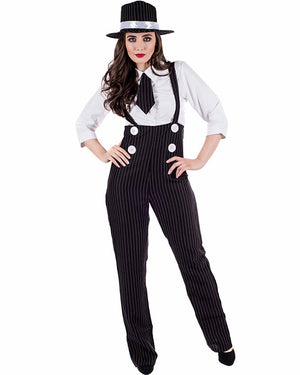20s Black Lady Gangster Womens Costume