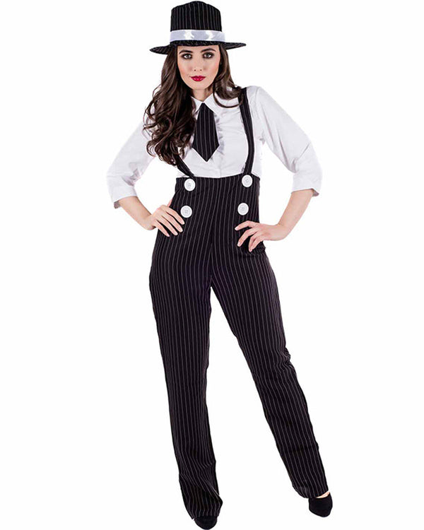20s Black Lady Gangster Womens Costume
