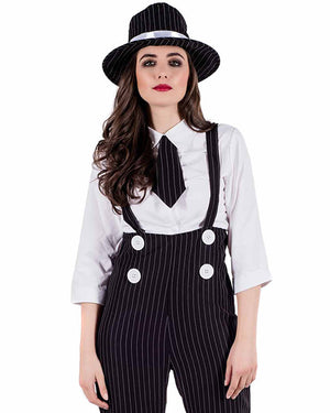 20s Black Lady Gangster Womens Costume