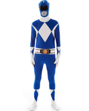 Blue Power Rangers Morphsuit Adult Costume