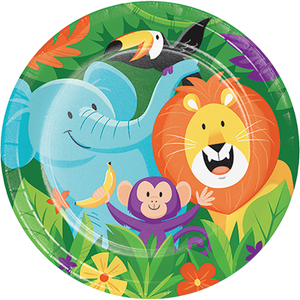 Jungle Safari Dinner Plates Paper 22cm Pack of 8