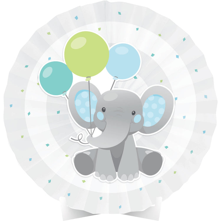 Enchanting Elephant Boy Centrepiece Paper Fan 40cm