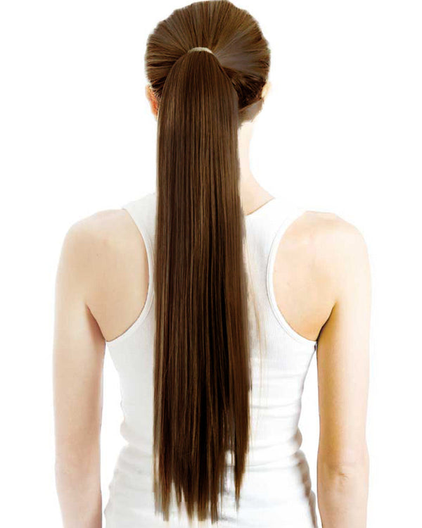 Chocolate Brown Wrap Around 60cm Deluxe Ponytail
