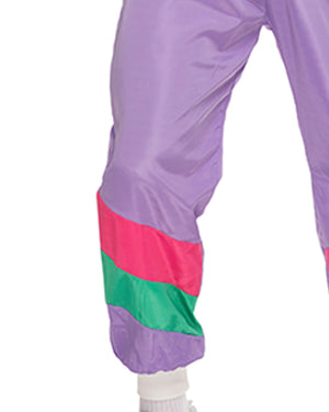 80s Purple Tracksuit Plus Size Mens Costume