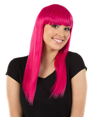 Fashion Deluxe Fuschia Pink Long Wig