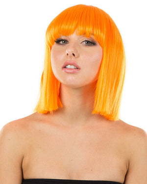 Fashion Deluxe Neon Orange Bob Wig
