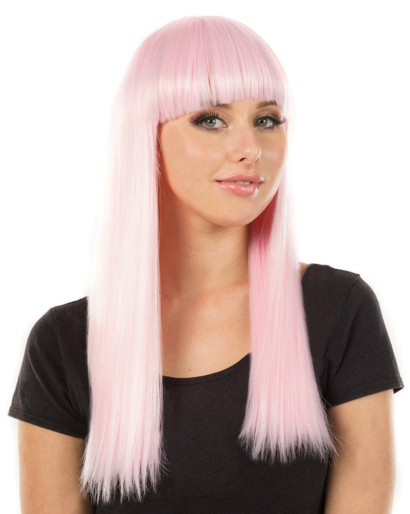 Fashion Deluxe Pastel Pink Long Wig