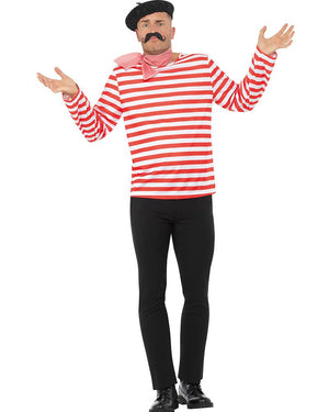 Multi Character Red and White Striped Shirt