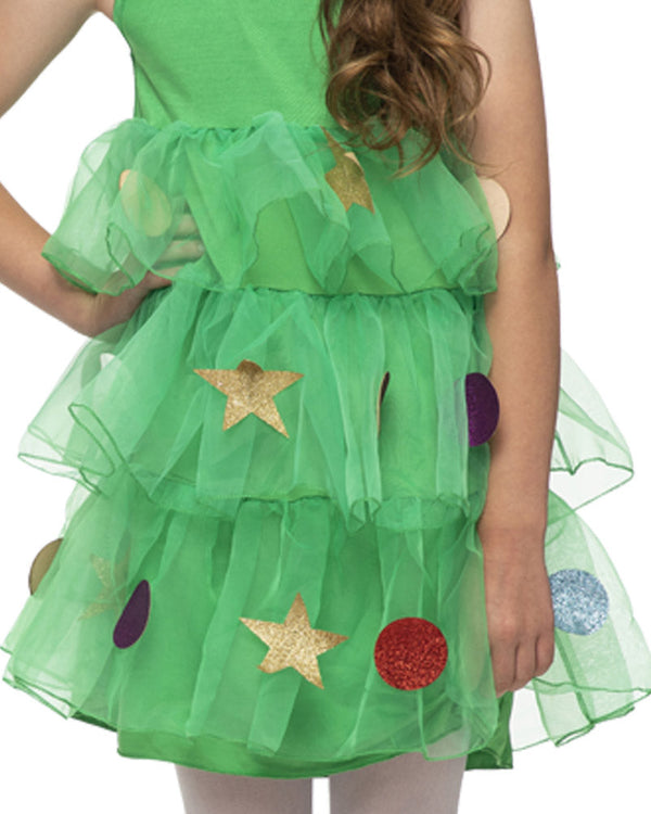 Pretty Christmas Tree Girls Costume