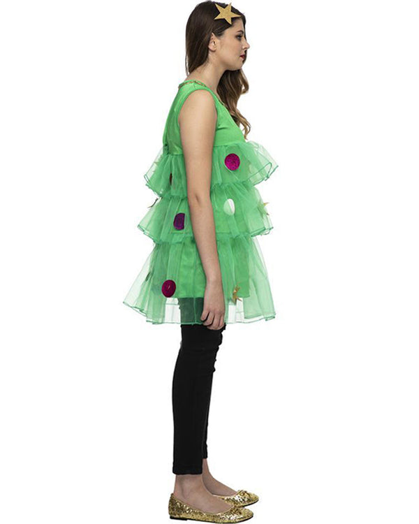 Pretty Christmas Tree Tunic Womens Costume