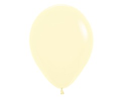 Sempertex 12cm Pastel Matte Yellow Latex Balloons 620 Pack of 50