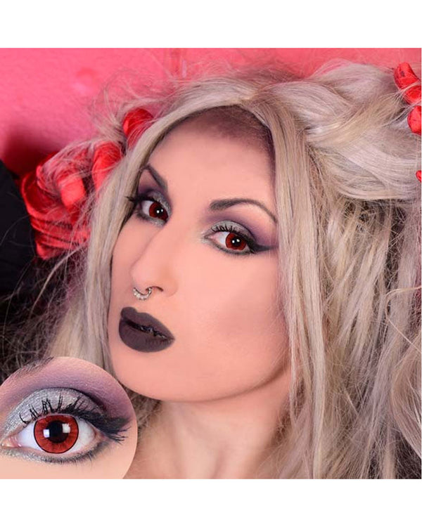 Dracula Primal 14mm Red and Black Contact Lenses