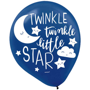 Twinkle Little Star 30cm Latex Balloons Pack of 15