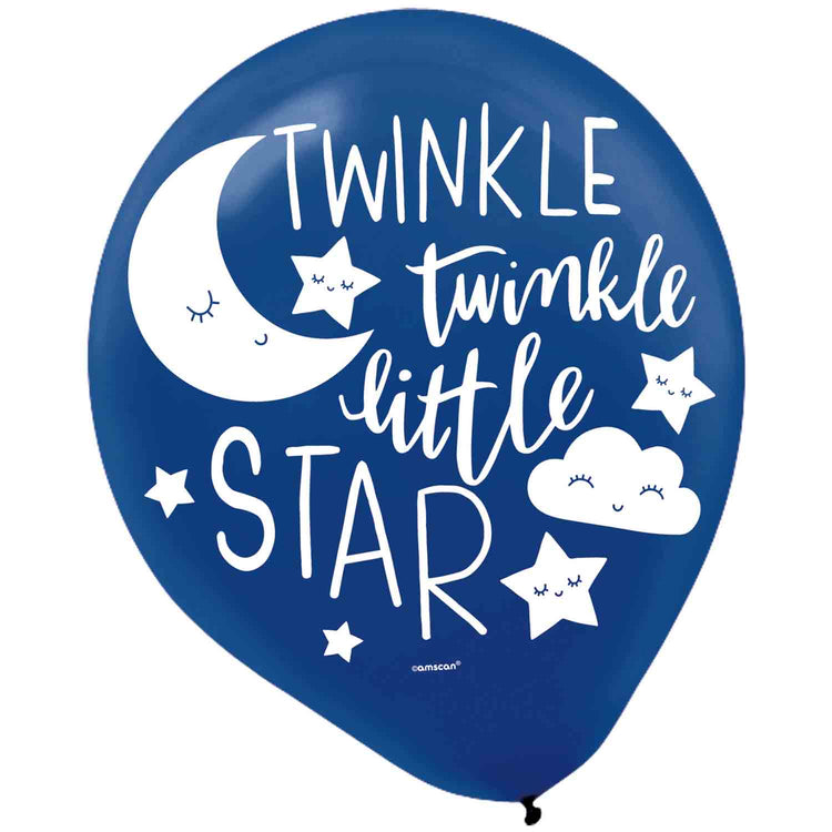 Twinkle Little Star 30cm Latex Balloons Pack of 15