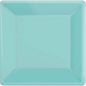 Paper Plates 26cm Square 20CT - Robins Egg Blue Pack of 20