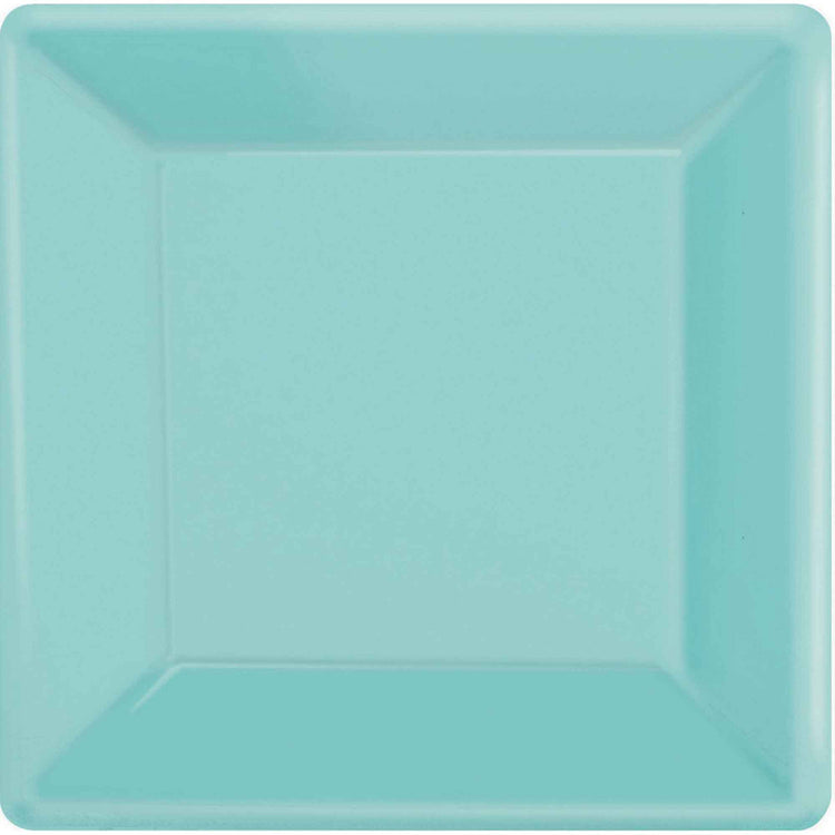Paper Plates 26cm Square 20CT - Robins Egg Blue Pack of 20