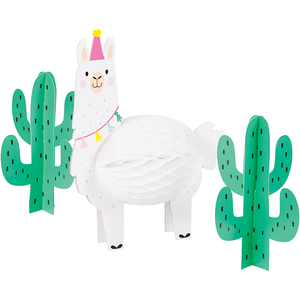 Llama Party 3D Honeycomb Centrepiece