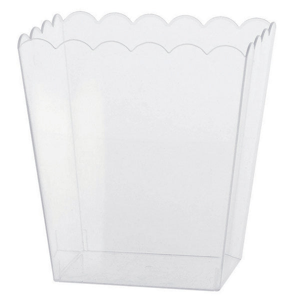 Scalloped Container Plastic Clear Small