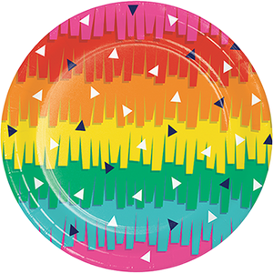 Fiesta Fun 18cm Paper Lunch Plates Pack of 8