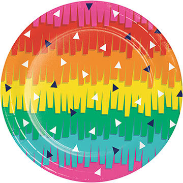 Fiesta Fun 18cm Paper Lunch Plates Pack of 8