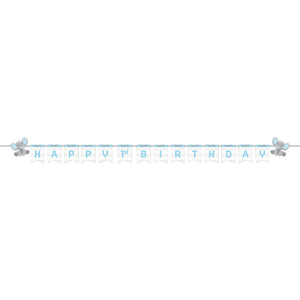 Enchanting Elephant Boy Shaped Ribbon Banner & Stickers