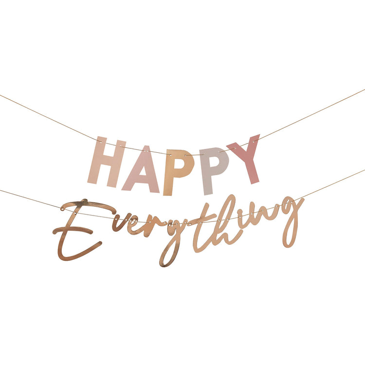 Happy Everything Bunting Gold Foiled Pack of 2