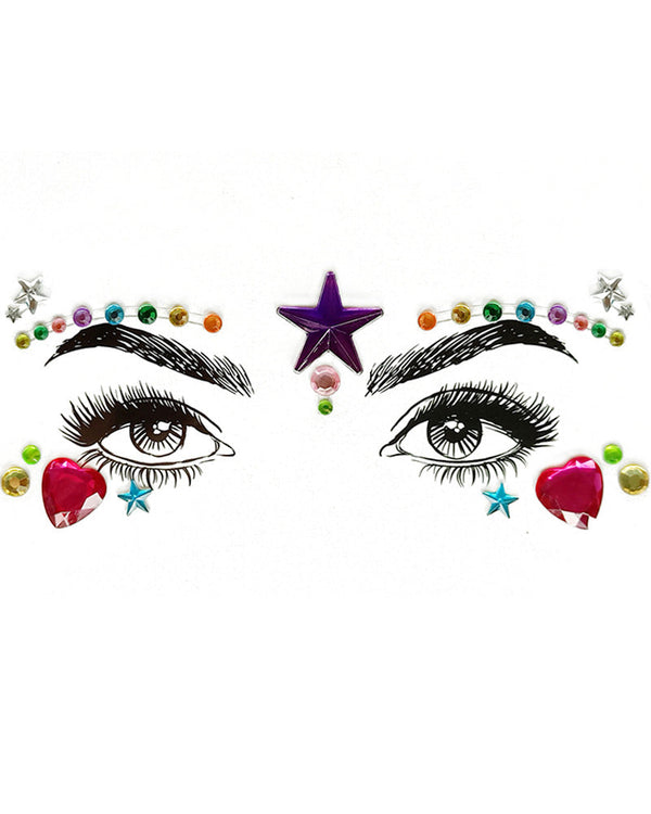 Rainbow Pride Face Jewels
