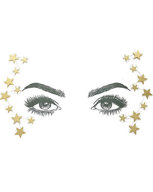 Gold Star Face Jewels