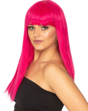 Fashion Deluxe Fuschia Pink Long Wig